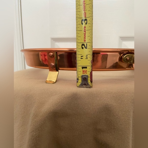 copper made in korea footed stand handled round - Picture 7 of 16